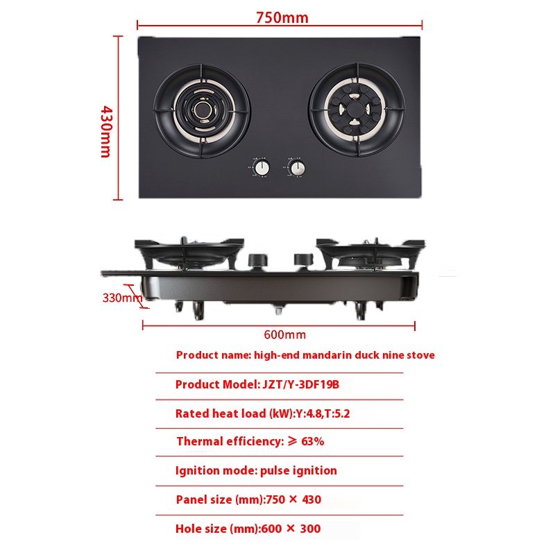Portable 2-Burner Gas Cooktop Double Auto Ignition Tempered Glass Cookware for Household Camping Apartments Battery Operated LPG