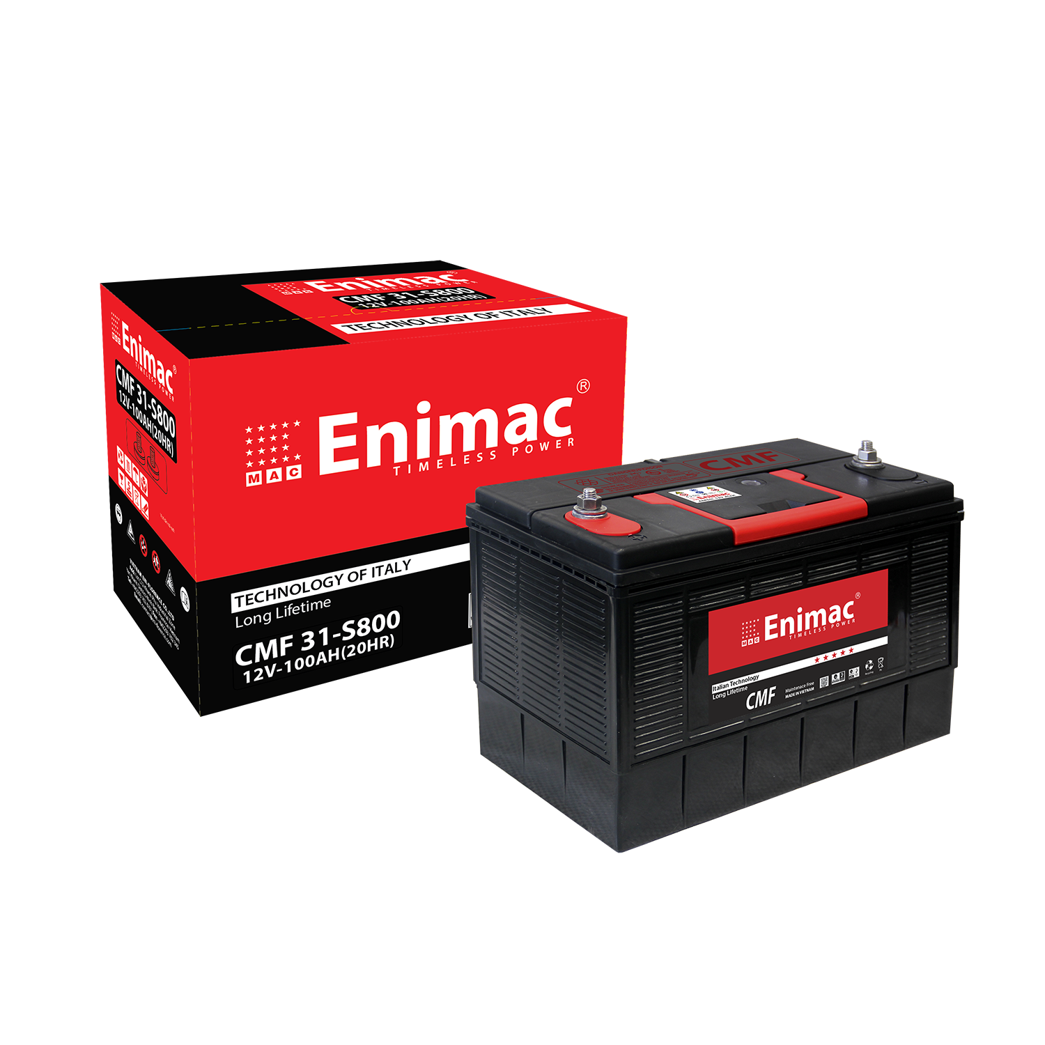 High Quality 12V 100AH MF 31S800 Car Battery Lead Acid Battery Made in Viet Nam