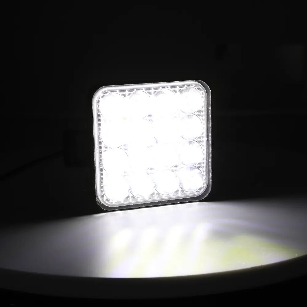High Bright 4inch 48w 4x4 Square Trailer Vehicle Led Work Light Spot Tractor Off Road Truck Auto Car Fog Light