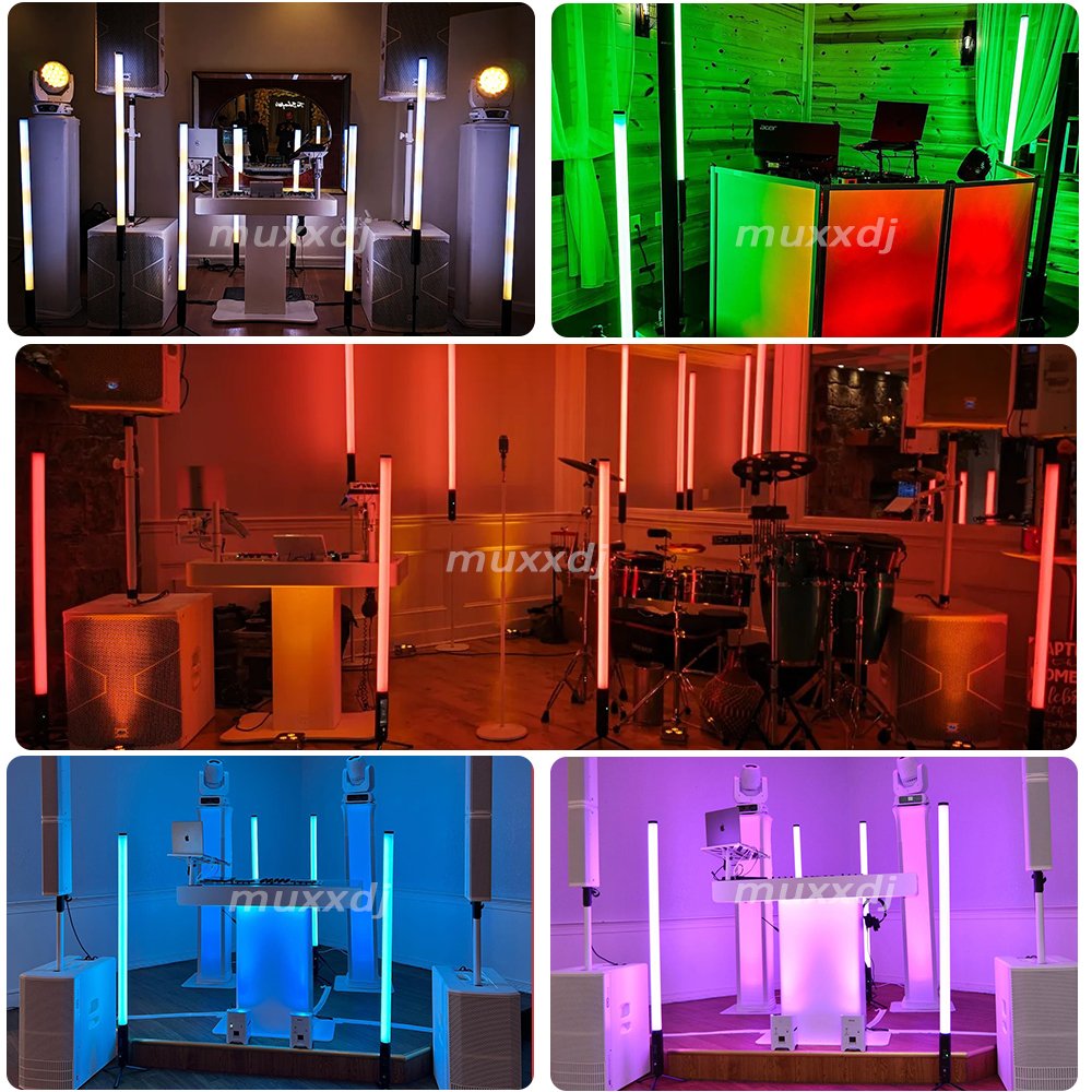 Wireless Battery Pixel LED 360 Tube Light IP65 Waterproof LED Sticks Lighting Dmx IR 28w Both Stick Lights for Party Wedding