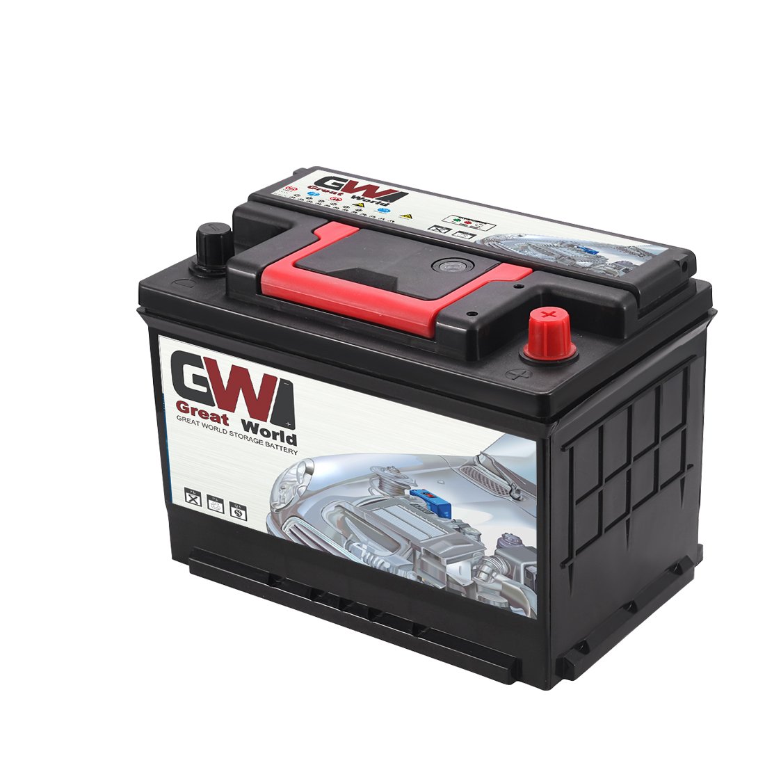 China Car Battery Manufacturer12V 66AH Car Starting Battery 6QW66 Auto Batteries Plate for Cars OEM Automotive POWER Item