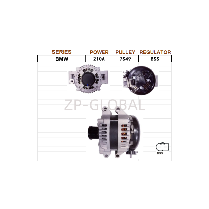 Alternator Rc Car Alternator 12317550468 for BMW 535i/320i/318i/316i