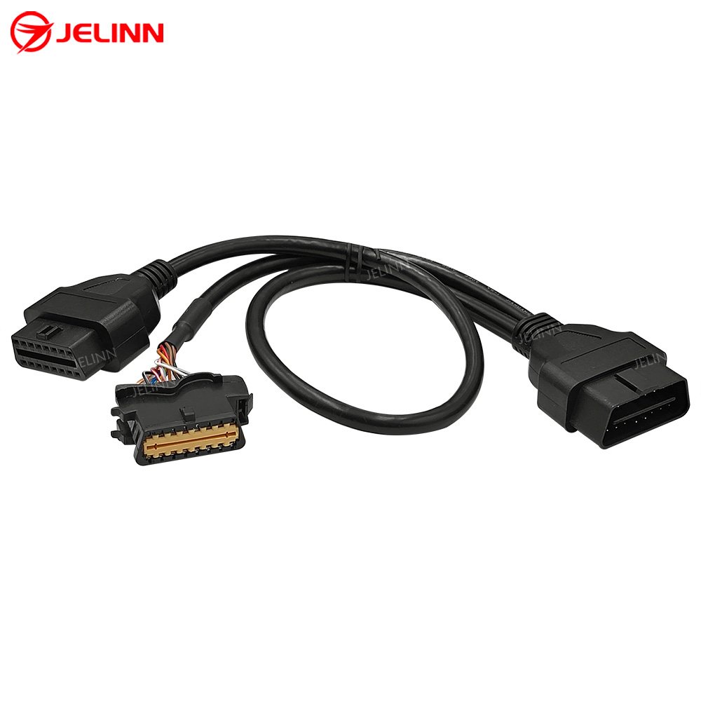 OBD 2 OBD-II Splitter Y Cable J1962 16 Pin for Renault Peugeot Fiat Dacia Cars