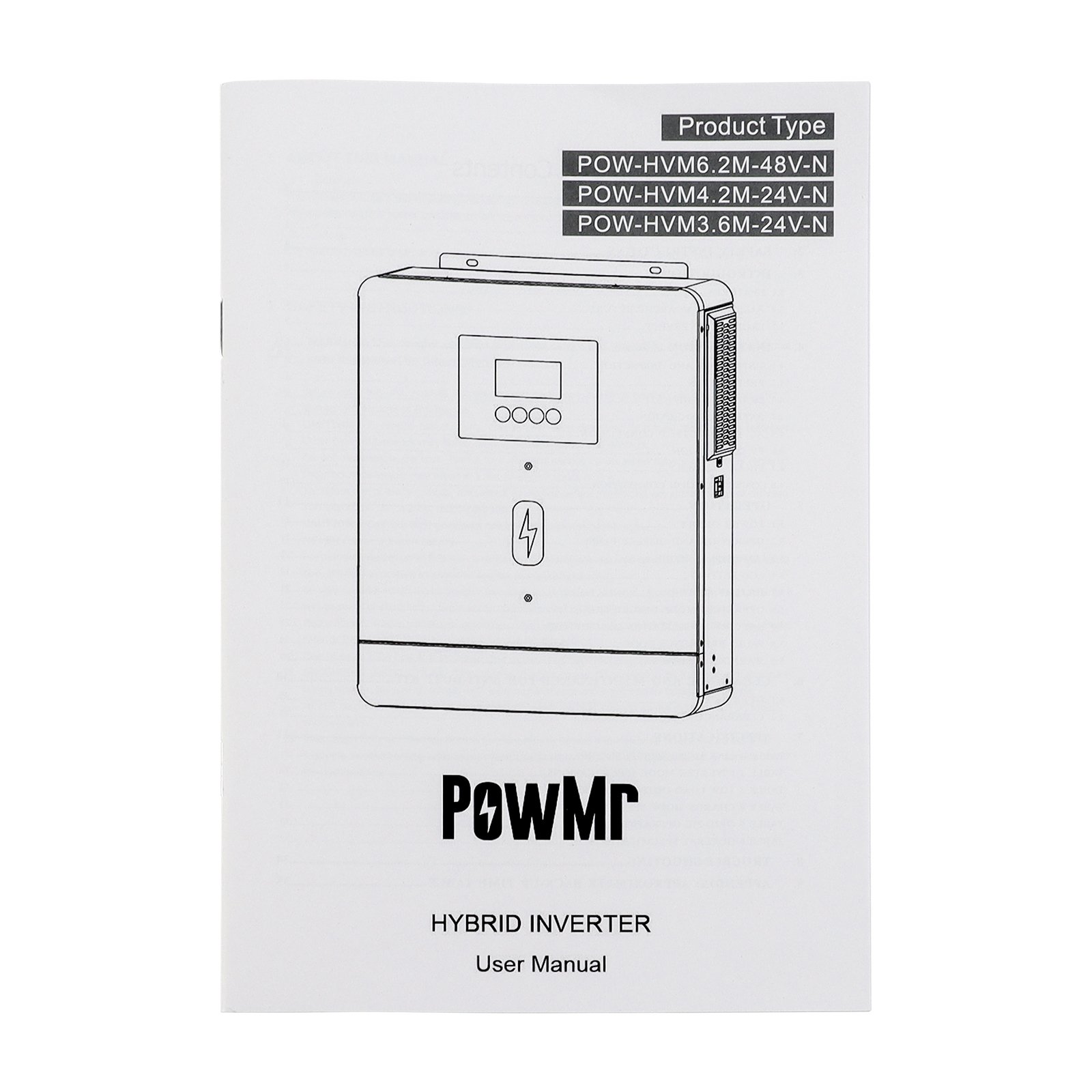 PowMr Off Grid on Grid 4.2KW 6.2KW Hybrid Solar Inverter 24V 48V 230V Double Load Output Solar Inverter
