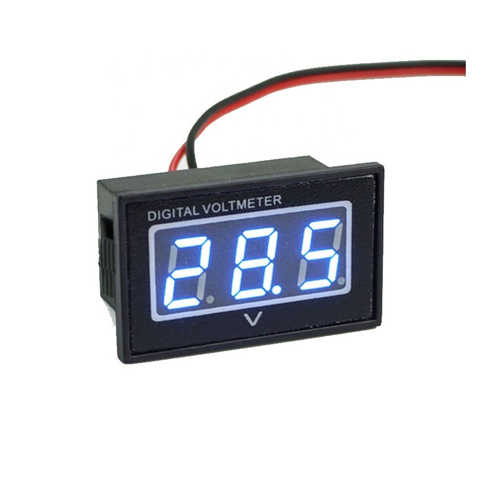 V40D Waterproof Car Battery Detector 0.36 Inch Blue LED Digital Voltmeter DC 2.5-30V Auto Gauge Mini 12V Volt Tester Panel Meter