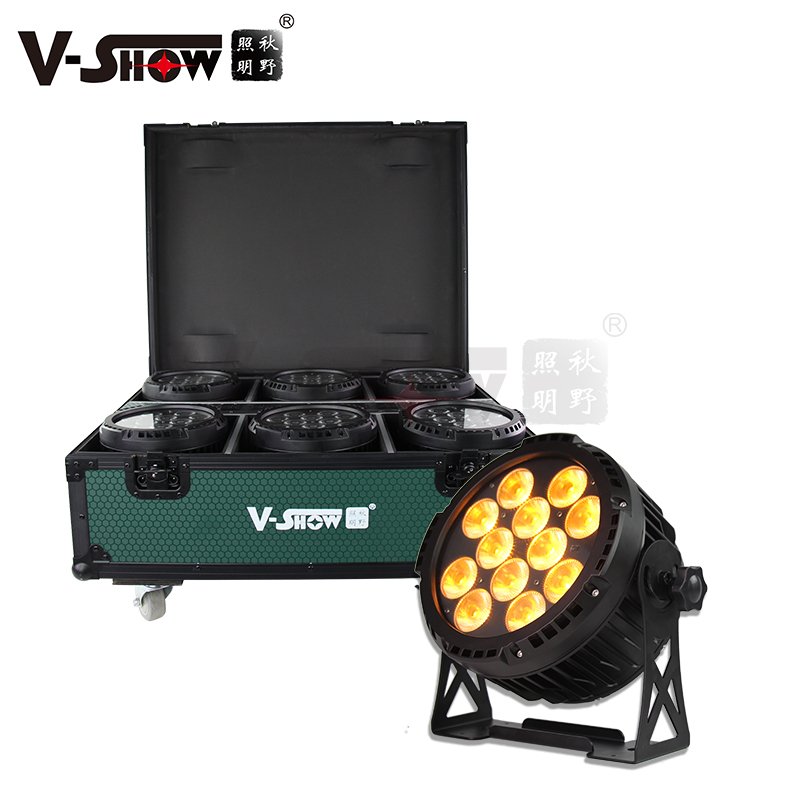 VSHOW FWBR1206 LED Par 12PCS 18W RGBWA UV6in1 Waterproof Battery Powered Wireless Remote DMX LED Par Lighting for Party