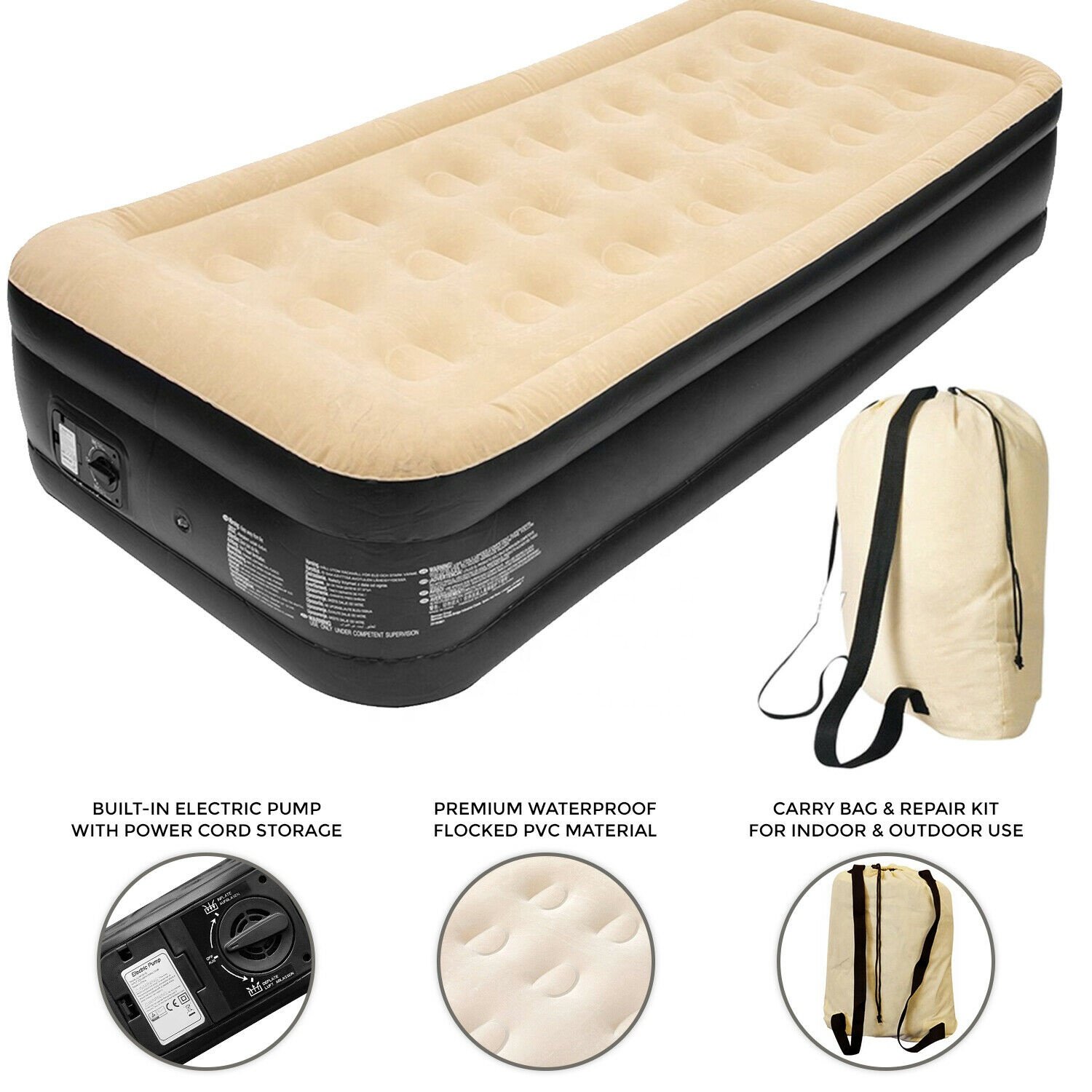 Comfortable and Portable Folding Bed Sleeping Bed Queen air Pump Folding Bed with Mattress king Full Twin Queen Size