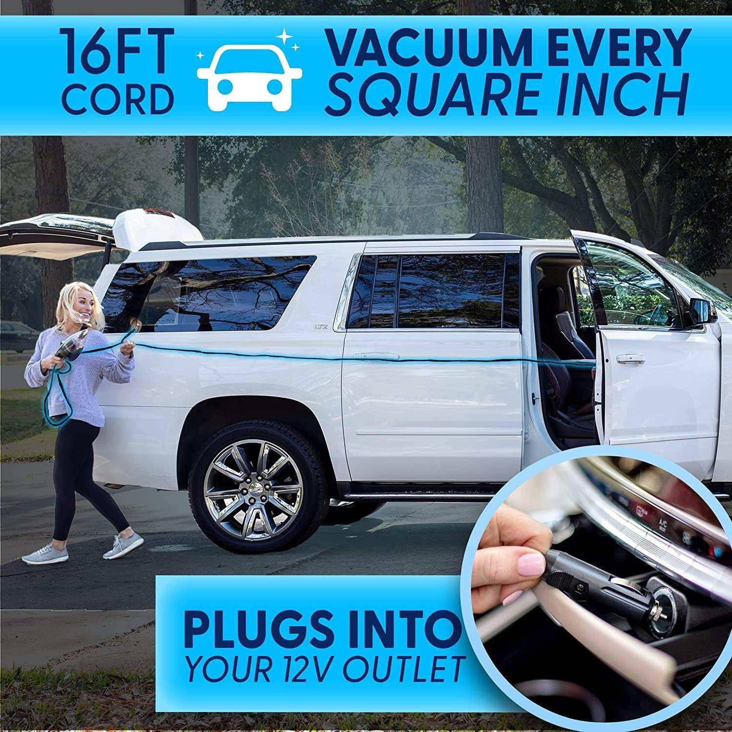 New Model Handheld Portable Car Vacuum Cleaner Vacuum 120w 12v Car Copper Feature Material Cleaning Corded Car Vacuum Cleaner