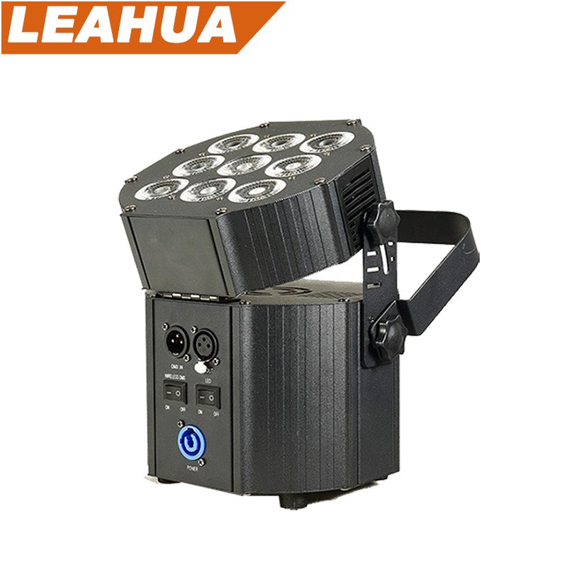 SIX PAR Wedding DMX Wireless Battery Powered 6in1 Uplight 9*10W RGBWA+UV DJ Event LED Par Light with Remote Control