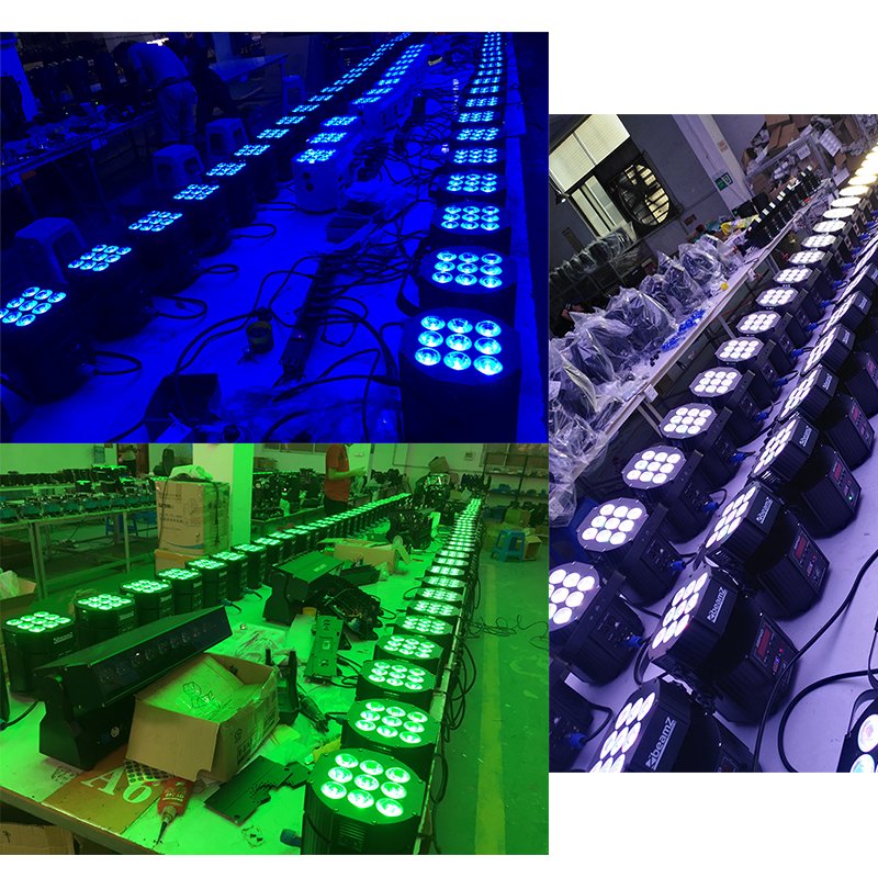 SIX PAR Wedding DMX Wireless Battery Powered 6in1 Uplight 9*10W RGBWA+UV DJ Event LED Par Light with Remote Control