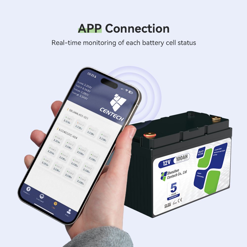 5 Years Warranty 12V Lithium Battery Pack IP67 12V 100Ah Storage Battery Lifepo4 Car Starting Battery RV Boat Backup Power