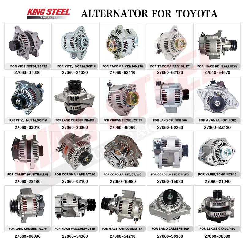 KINGSTEEL OEM 27060-54360 Auto Spare Parts Wholesale Prices 12V Car Alternator for TOYOTA HILUX VIGO 5LE HIACE Japanese