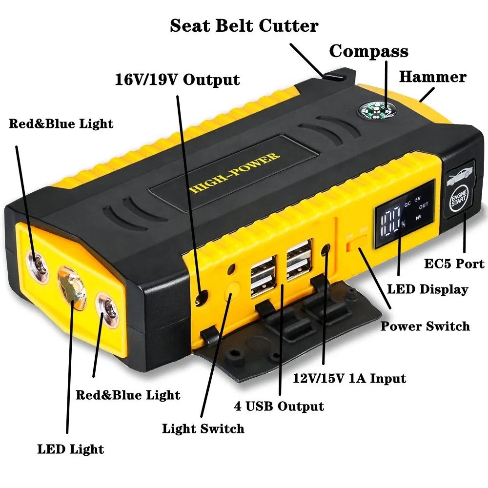 TM19B2024 Hot Sale Car Jump Starter&Power Bank&Air Pump 69800mAh Portable Car Battery Starter With Air Compressor 150PSI