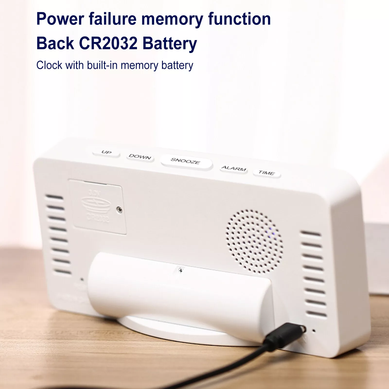 Modern Large Digital RGB Color Alarm Clock USB LED Clock Snooze Desktop Silent Electronic Clock for Hall Living Room Teens