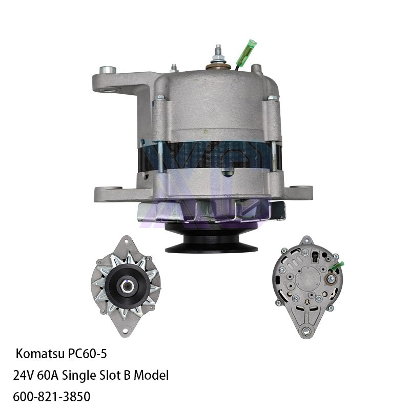 24V/60A Alternator 600-821-3850 Compatible With Komatsu 4D95 Engine PC60-4 PC60-5 Excavator