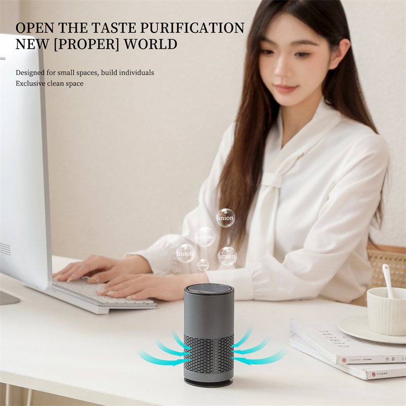 Household Portable Mini Car Fresheners Smart Auto Wireless Rechargeable Usb Electric Desktop Air Purifier With Hepa Filter