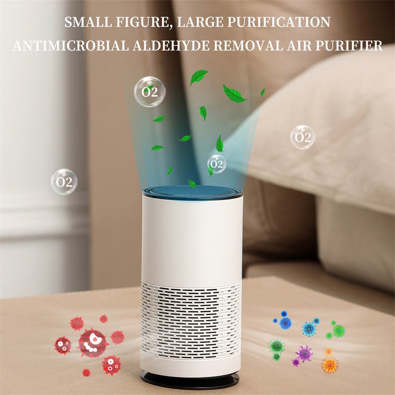 Household Portable Mini Car Fresheners Smart Auto Wireless Rechargeable Usb Electric Desktop Air Purifier With Hepa Filter