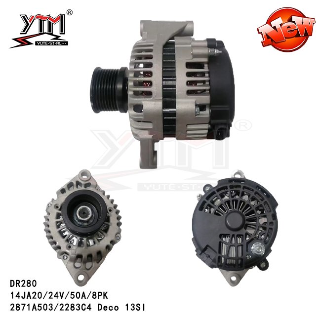 YTM Alternator DR280 24V 50A 8PK for Perkins 2871A503 2283C4 14JA20