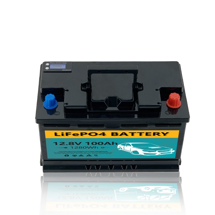12V 100Ah DJS LiFePO4 Car Battery Jump Starter Lithium Ion Battery Pack CCA1100 Auto Batteries for Starting Trolling Motor Boats