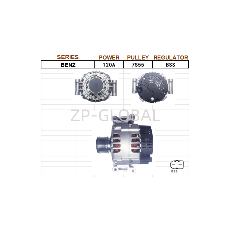 China Power Alternator for Cars A2711540902 for Mercedes Benz C180/C200 (02-07)