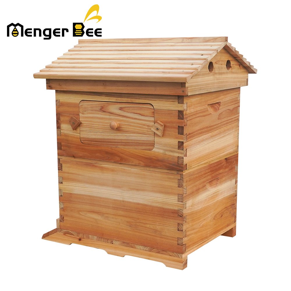 American Company Wooden Auto Flowing Bee Hive Honeybee Box Honey Automatic Self Flowing Beehive For Honey Bees