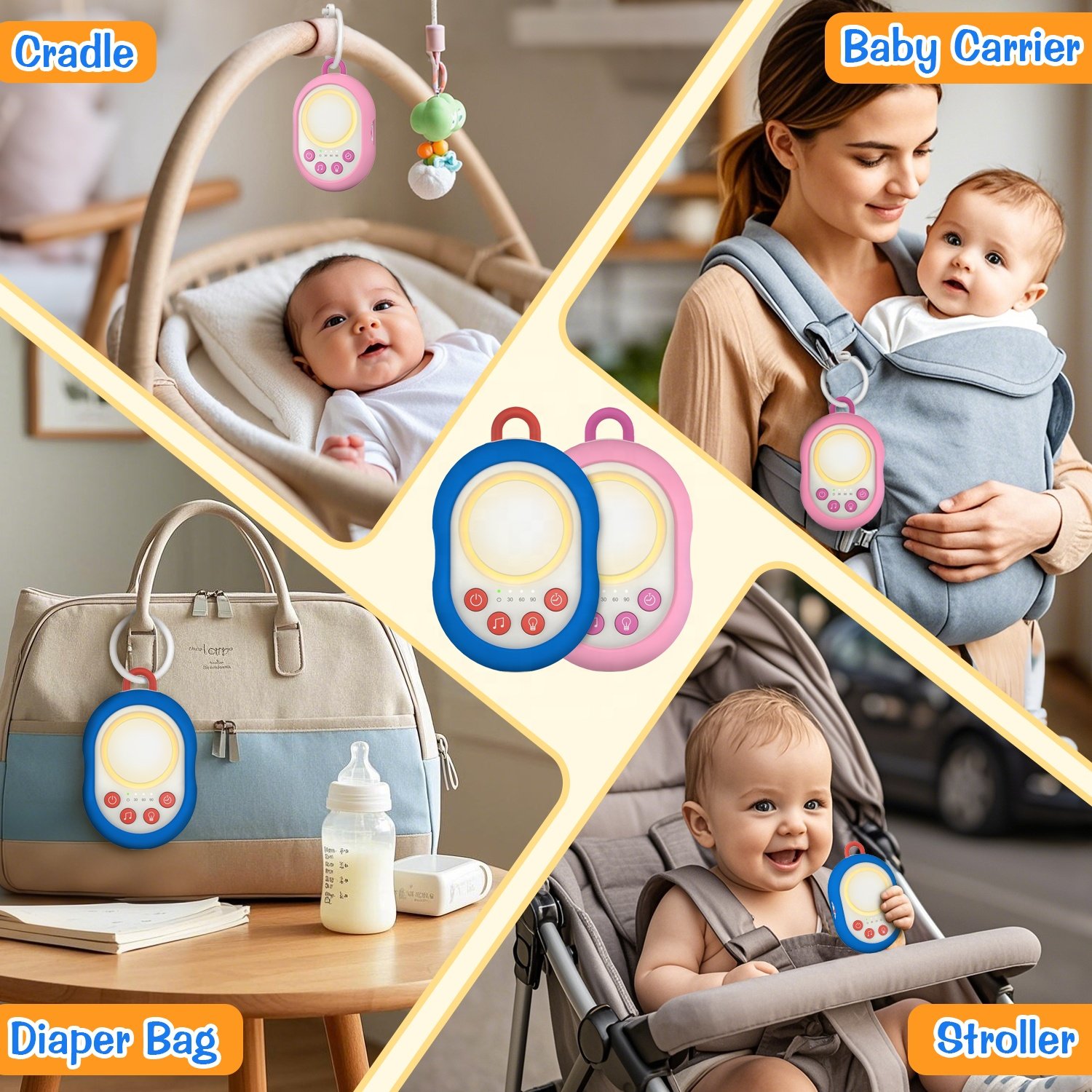 HiFiD 2025 New HFD-W31 Portable Sound Machine Baby Night Light Soothing Sound Portable White Noise Machine Baby for Sleep