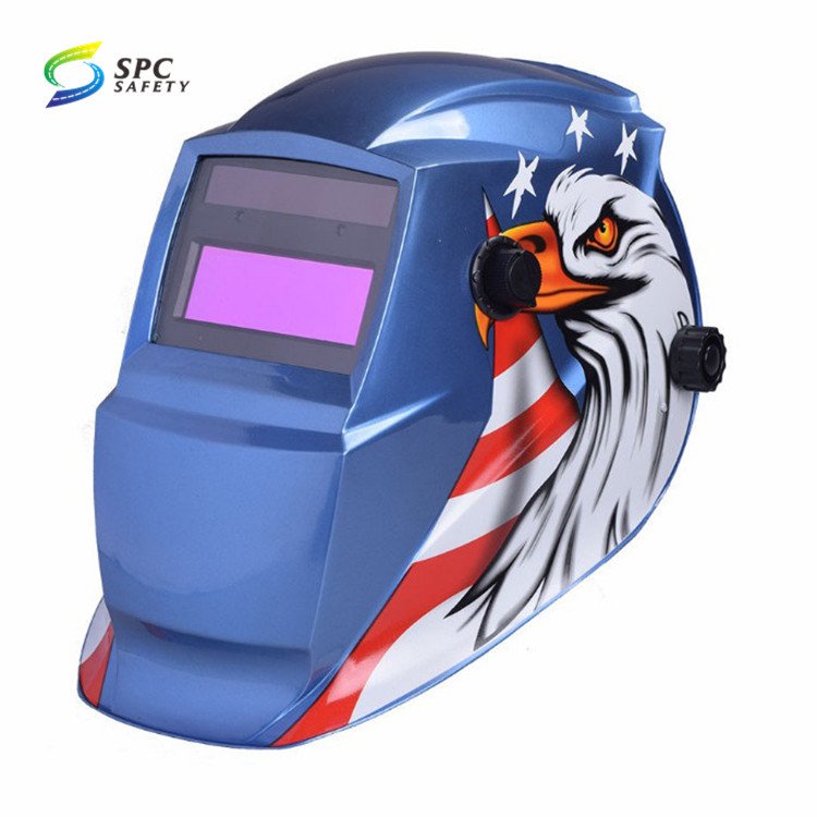 Skull Monster Printing Design Solar Power Auto Darkening Grinding Welding Face Shield Dimming Welding Hood Helmet for Welder