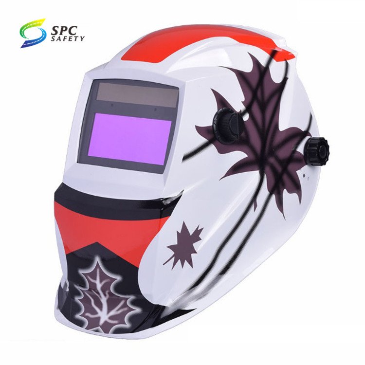 Skull Monster Printing Design Solar Power Auto Darkening Grinding Welding Face Shield Dimming Welding Hood Helmet for Welder