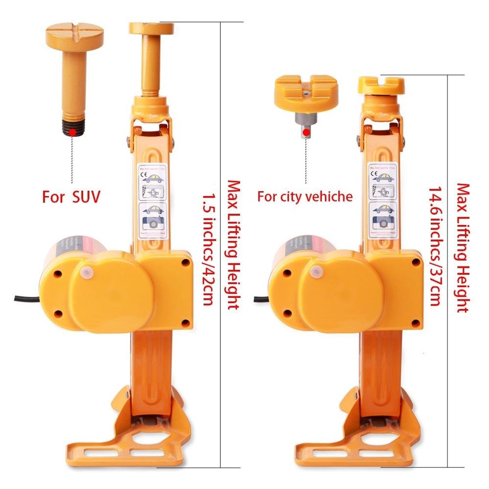 3T 42CM DC12V Portable Electric Scissor Car Jack Impact Wrench Car Lift Jack