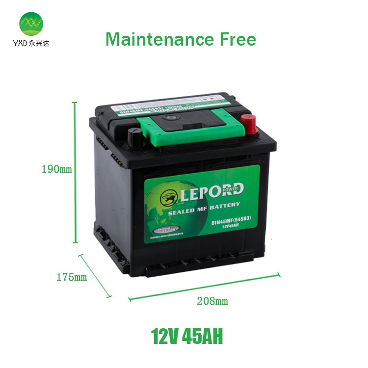 Super Power 12V Lead Acid Maintenance Free Car Batteries DIN45 60 66 72 75AH Auto Start Battery