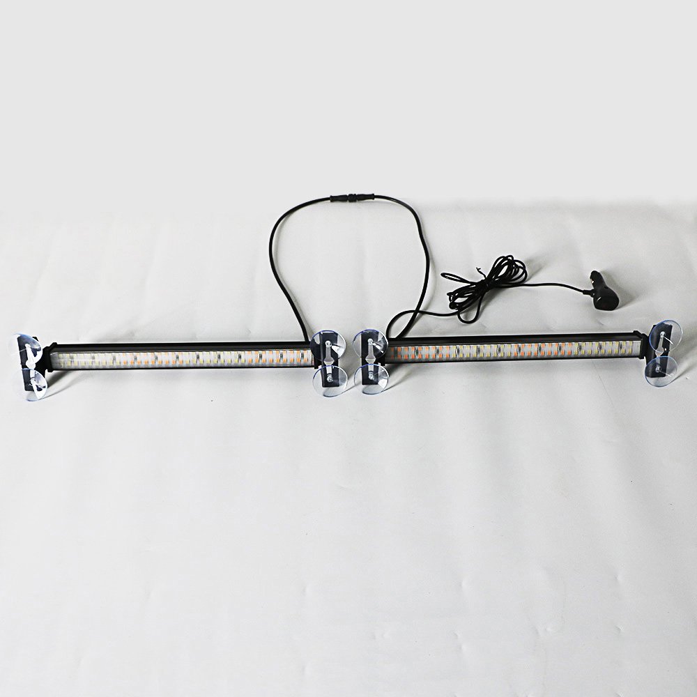 Car Truck Interior Windshield Dash Strobe Lights With Suction Cups 2in1 Front & Back Windscreen Flashing Lights Customized Color