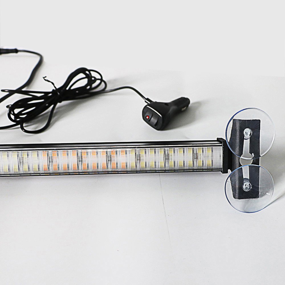 Car Truck Interior Windshield Dash Strobe Lights With Suction Cups 2in1 Front & Back Windscreen Flashing Lights Customized Color