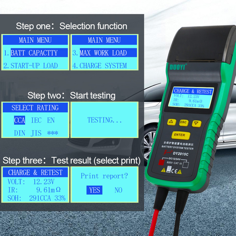 Battery System Tester DY2015C 12V/24V Battery Tester Automotive