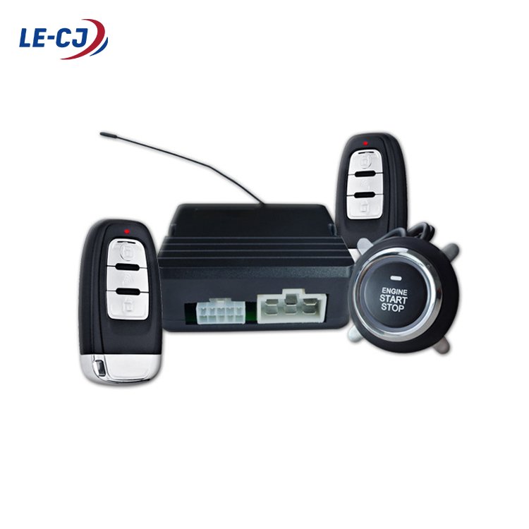 LE-CJ Car Alarm Remote Control PKE Car Keyless Entry Engine Start Alarm System Push Button Remote Starter Stop Auto With Horn