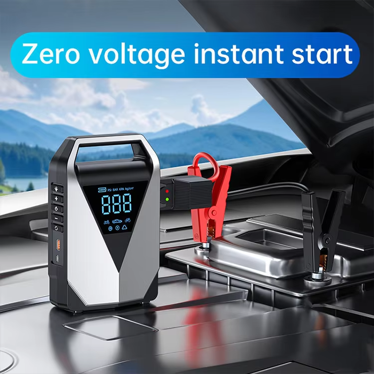 New Arrivals Mini Car Jump Starter With 12V Lithium Battery Power Bank Jump Pack With Air Compressor Booster Charger for Car