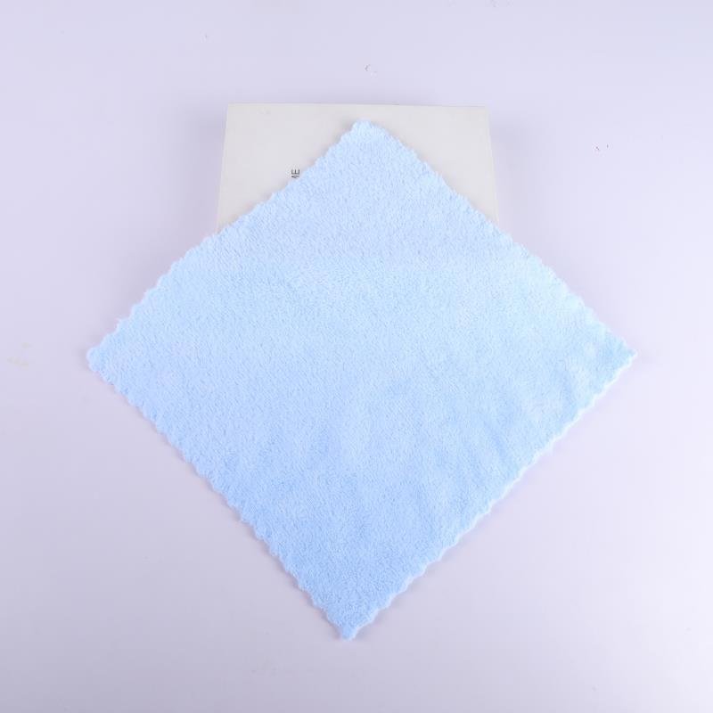 China Factory Wholesale Cheap Coral Velvet square With Lace 30*30 cm Care Cleaning Polish Quick Drying Microfiber Kitchen Towel