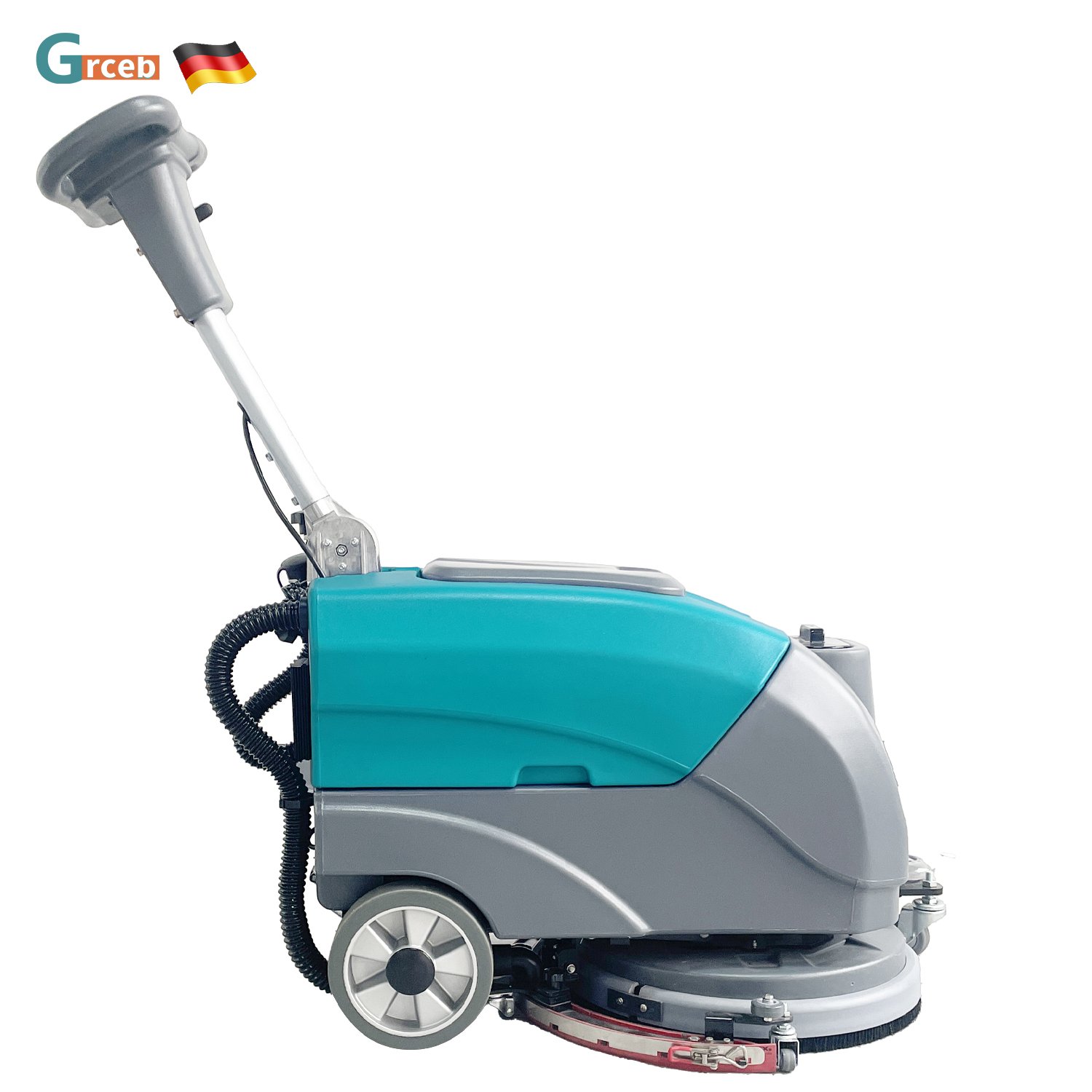 GS400 Commercial 24V Walk-Behind Floor Scrubber Small Battery Electric Hotel Construction Cleaning New Used Motor Brush Core