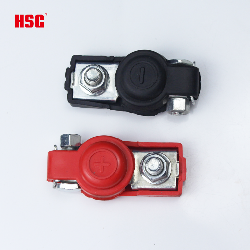 Manufacturer 2pcs Positive and Negative Heavy Duty Copper/Mg-Al Alloy Battery Terminal Clamp for High Quality 12V-24V Car