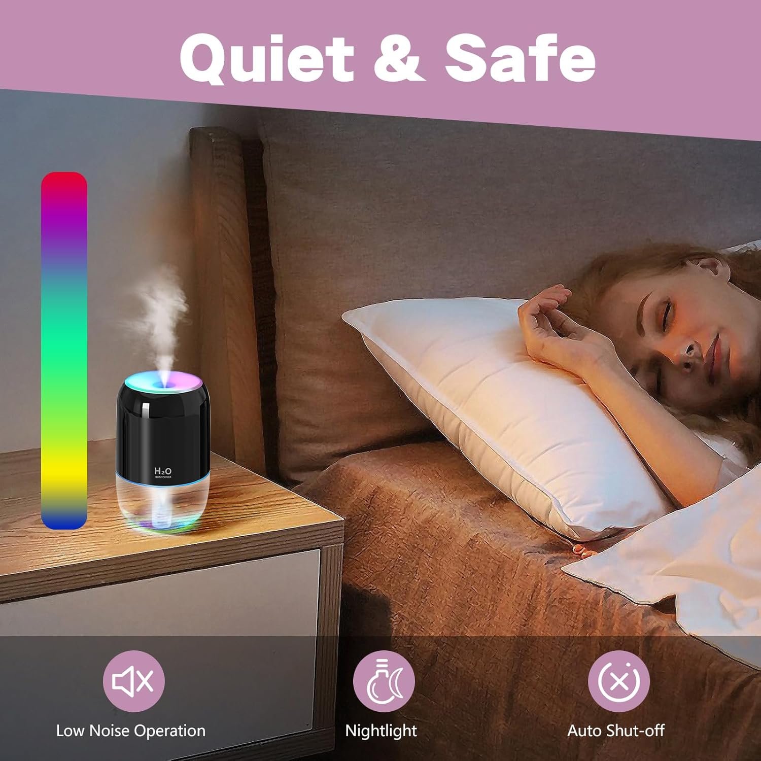 Portable Humidifier Air Diffuser Car Mini Ultrasonic Atomizer USB Air Humidifier for Home Hotel Car School