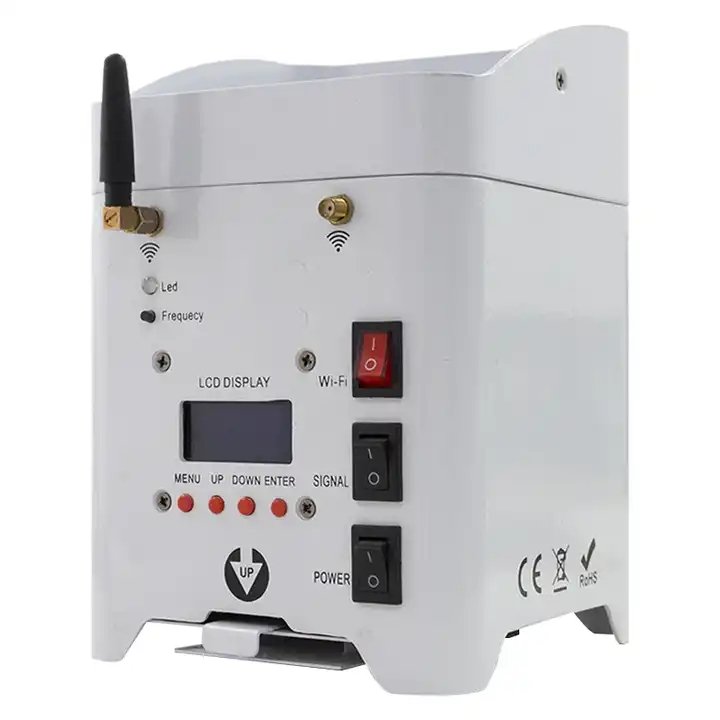 Battery Light 6*18w RGBWA+UV Dj Club Party Wedding Stage APP Wifi Control Rechargeable Powered Wireless Battery Par Light