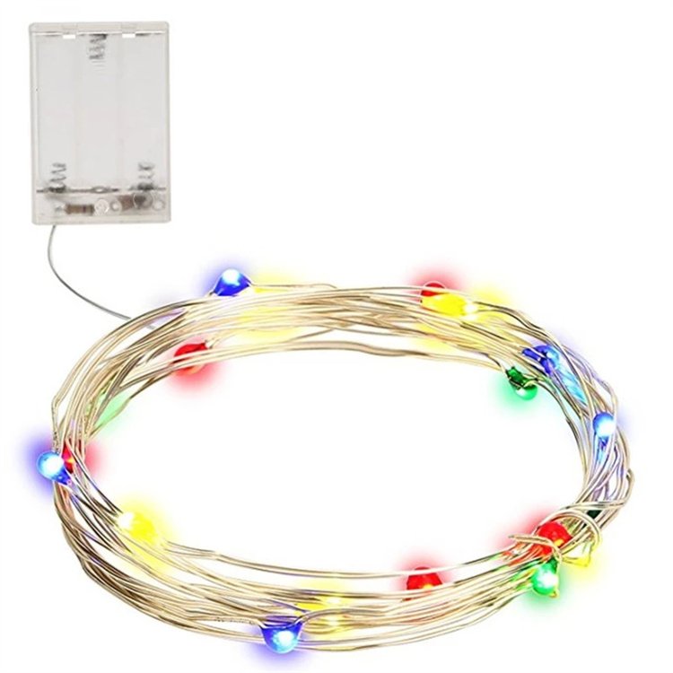 4M 40 LED Copper Wire Led Holiday Thanksgiving Days 5m 10m LED 8 Telecontrol Timer Battery Box String Light