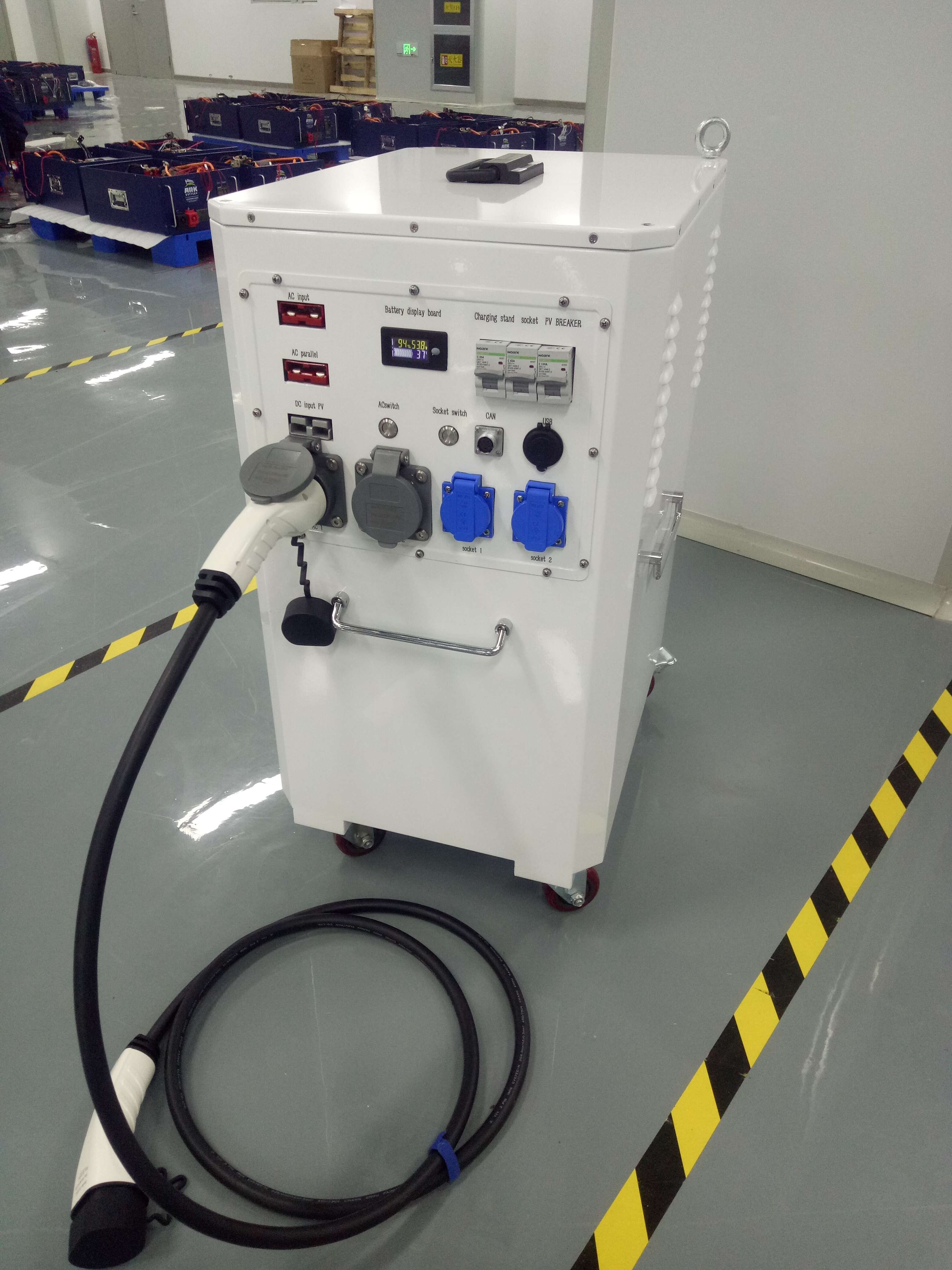 ESS Portable Mobile 8KWH 10KWH 15KWH Lithium Solar Energy Storage System Lifepo4 Battery With Mppt Inverter EV Charging