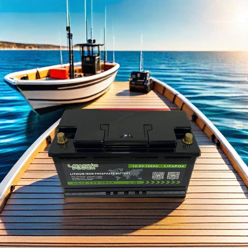 12V 60Ah Waterproof Lithium Fish Finder Battery 12.8V 100Ah 120Ah LiFePO4 Battery for Ice Fishing Boat and Kayak