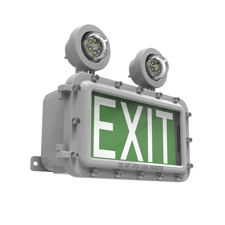 Factory Price Wall Mounted Explosion Proof Double Twin Head Light IECEx ATEX Listed Emergency Luminaire with Back-up Battery