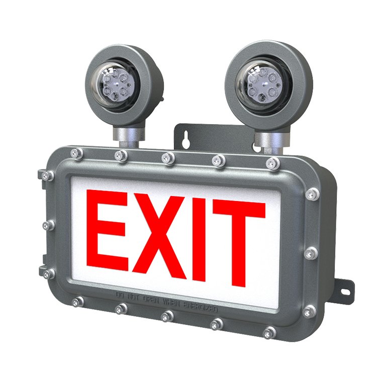 Factory Price Wall Mounted Explosion Proof Double Twin Head Light IECEx ATEX Listed Emergency Luminaire with Back-up Battery