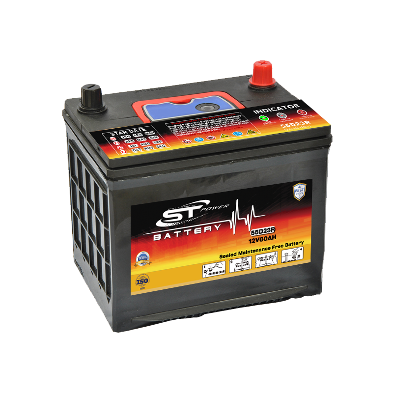 Car Battery Hot Sale JIS Standard 55D23 MF 12V55AH N50 Manufacture