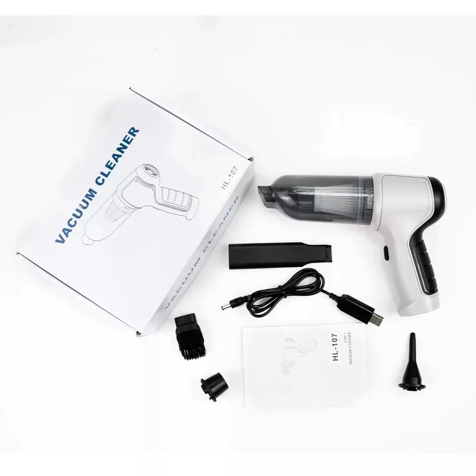 3 in 1 Car Vacuum Cleaner High Power Cordless Handheld Portable Mini Wireless Auto Vacuum Home & Car Dual Use