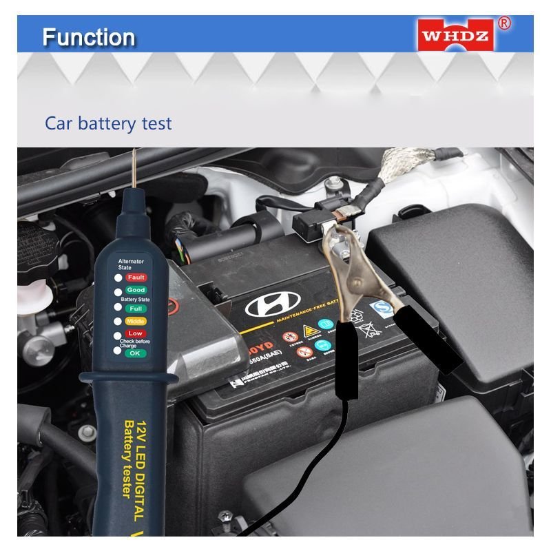 Car Battery Tester Auto Alternator Tester VT15C Factory Direct Sale