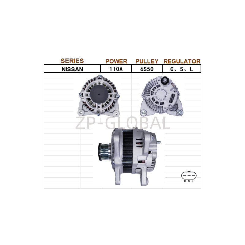 Car Types Auto Alternator 23100-1FC1A for Nissan Teana Sylphy 2.0/1.6 MR20