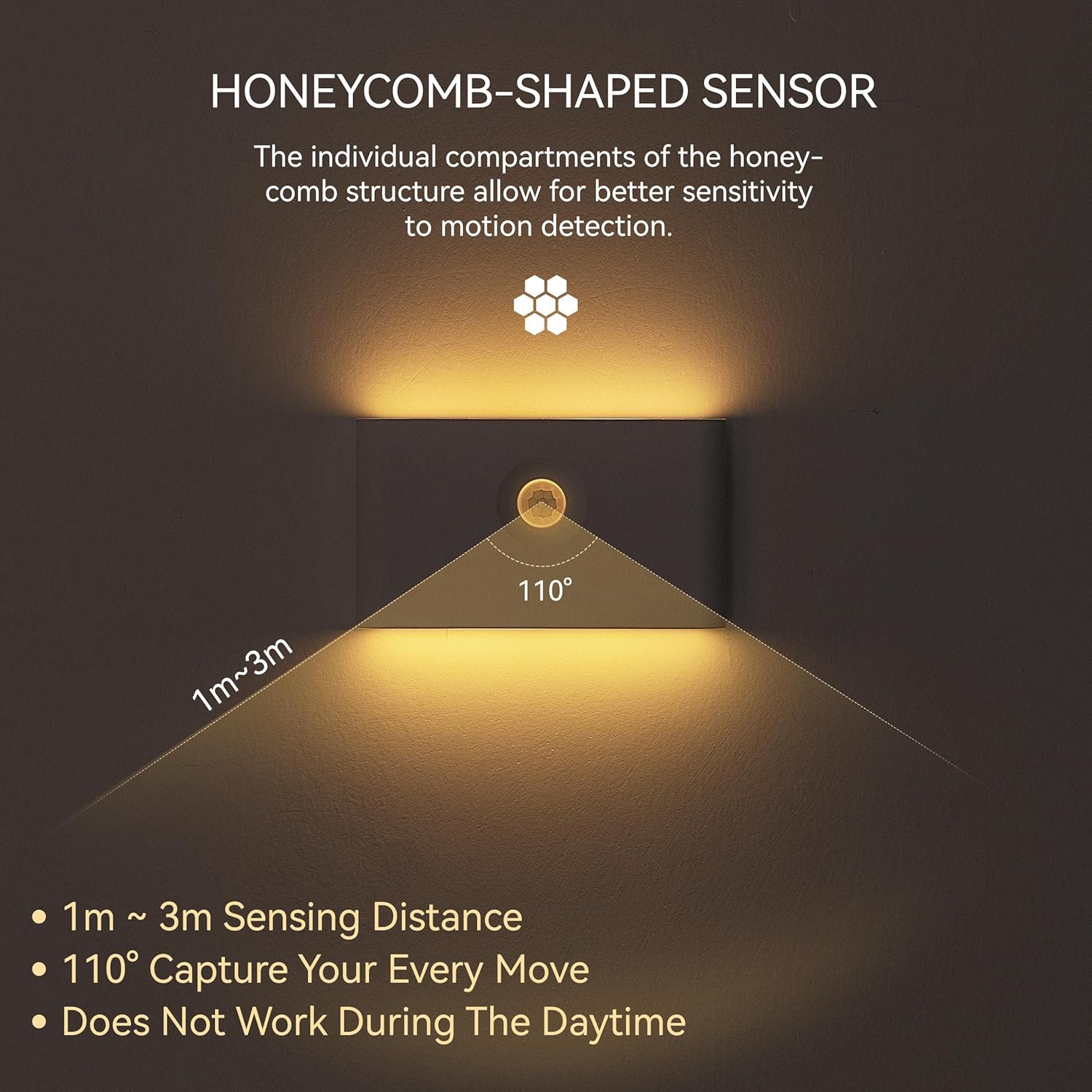 Up Down Dusk to Dawn Motion Sensor Magnetic Mount AAA Battery Powered Night Lights Wardrobe Kitchen Kids Room Led Cabinet Light